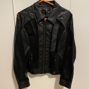 Picadilly - Faux Leather and Mesh Jacket